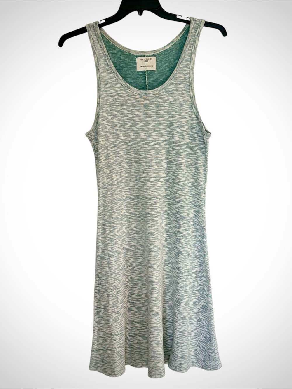 Sol Angeles x Anthropologie Space Dye Tank Dress Small Coastal Casual Seafoam S